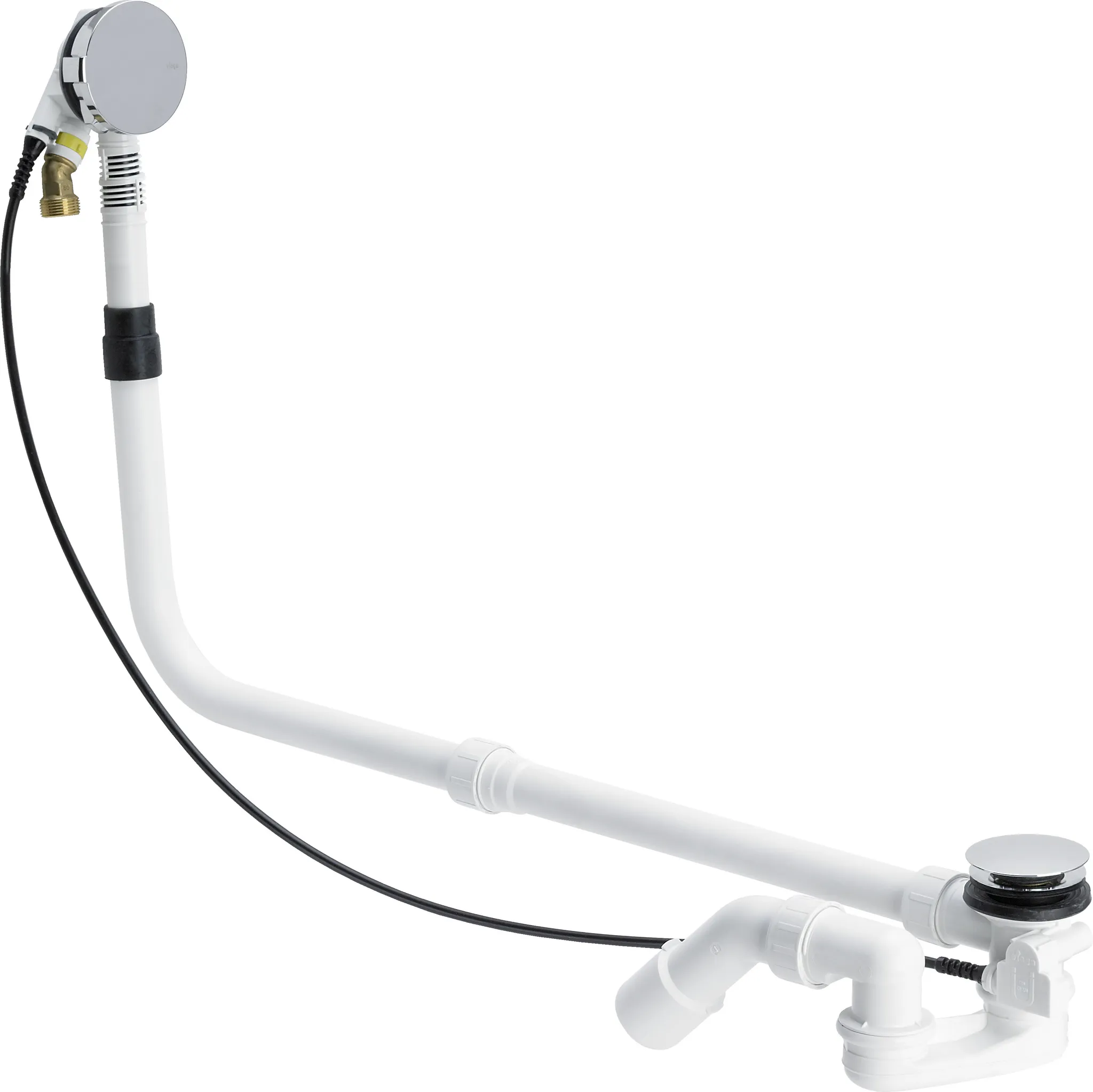 Viega Ab- und Überlaufgarnitur mit Zulauffunktion Modell 6161.70 „Multiplex Trio“ 6161.70 in 1070 mm × DN40 / 50 verchromt 11 cm Viega Ab- und Überlaufgarnitur mit Zulauffunktion Modell 6161.70 „Multiplex Trio“ 6161.70 in 1070 mm × DN40 / 50 verchromt 11 cm