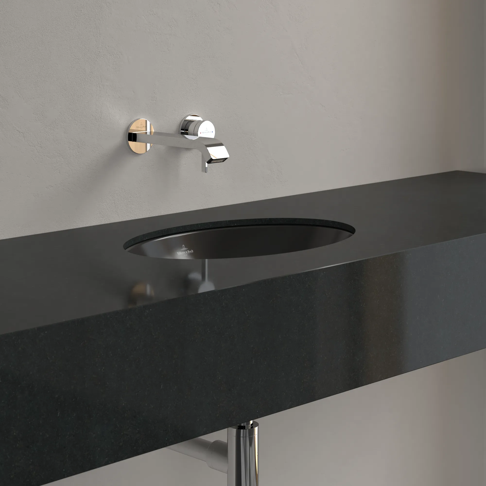 Villeroy & Boch Unterbauwaschbecken Loop & Friends, oval, Pure Black CeramicPlus, 430 x 290 mm, Höhe 185 mm Villeroy & Boch Unterbauwaschbecken Loop & Friends, oval, Pure Black CeramicPlus, 430 x 290 mm, Höhe 185 mm
