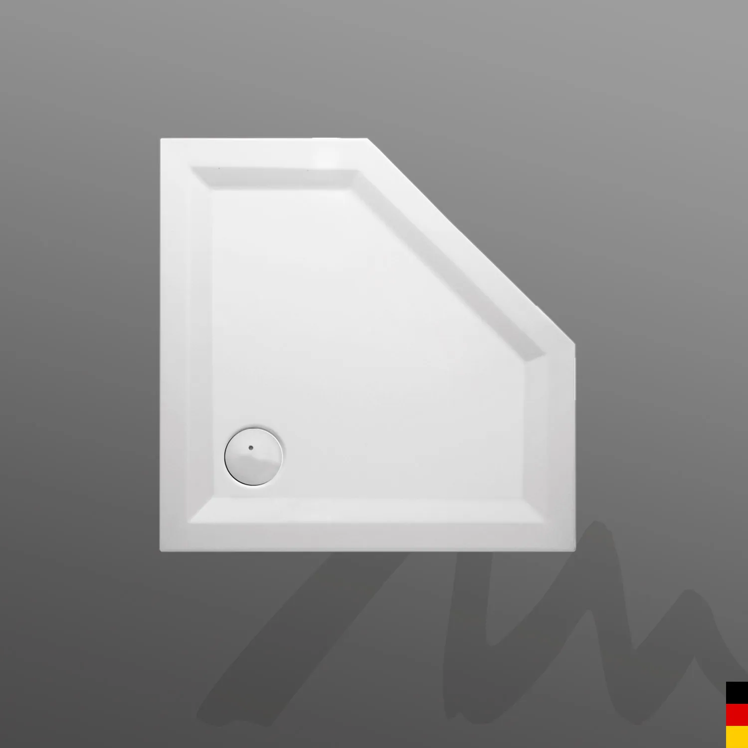 Mauersberger Acryl-Duschwanne ceptor 90/45 SF 900x900(450)x55, weiß