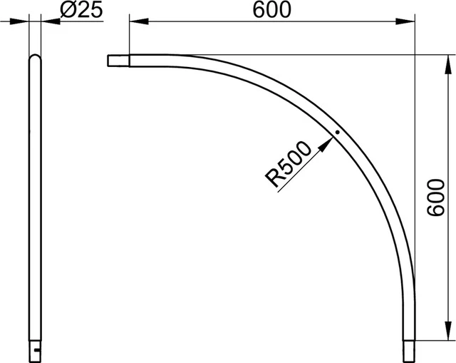 Plan 14925170000 Rohrbogen 90 Grad für Viertelkreisdusche silber-eloxiert Plan 14925170000 Rohrbogen 90 Grad für Viertelkreisdusche silber-eloxiert