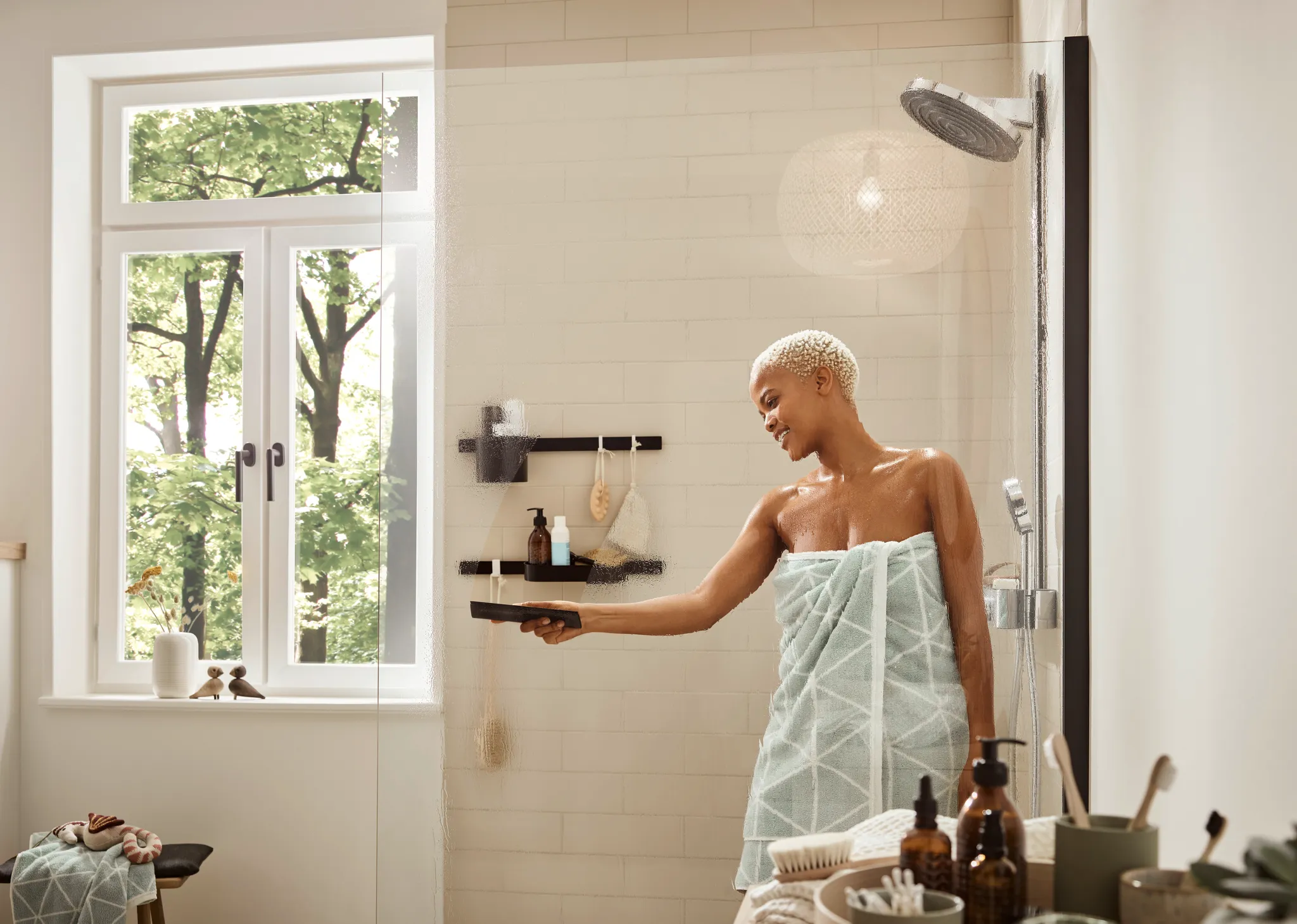 Showerpipe Pulsify 260 2jet mit Brausethermostat Aufputz chrom