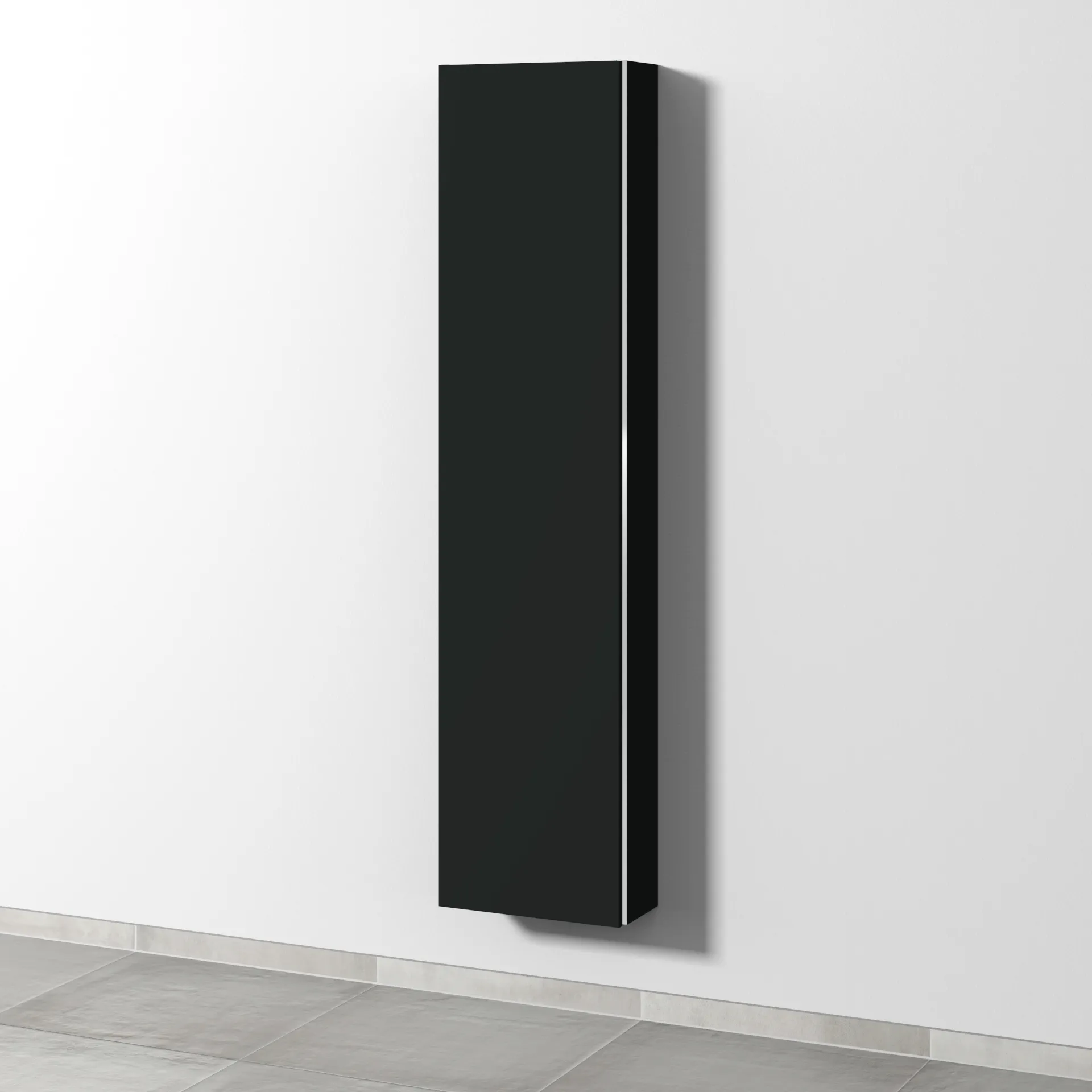 Sanipa Hochschrank „3way“ 400 × 1700 × 199 mm Anschlag links, in Vulkan (matt), Anschlag links