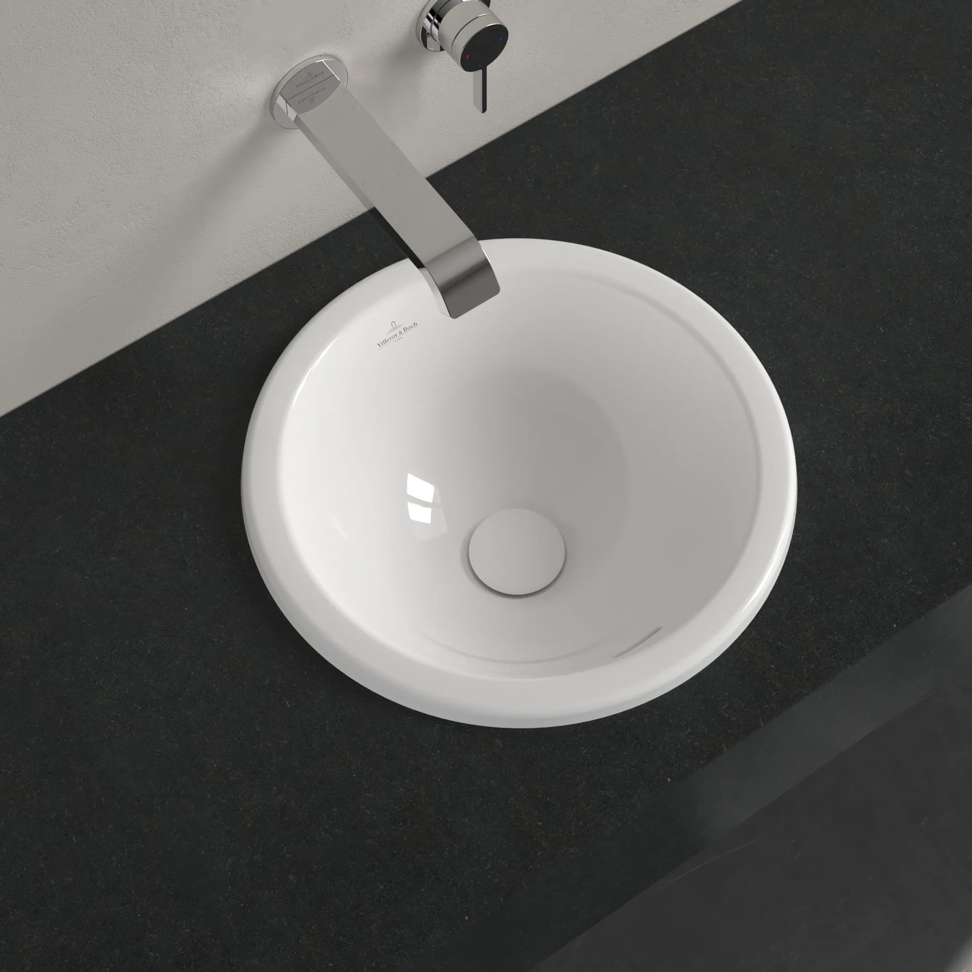 Villeroy & Boch Einbauwaschtisch aus TitanCeram „Loop & Friends“ ohne Hahnlochbohrung, ⌀ 390 mm, ohne Hahnlochbohrung in Weiß Alpin Villeroy & Boch Einbauwaschtisch aus TitanCeram „Loop & Friends“ ohne Hahnlochbohrung, ⌀ 390 mm, ohne Hahnlochbohrung in Weiß Alpin