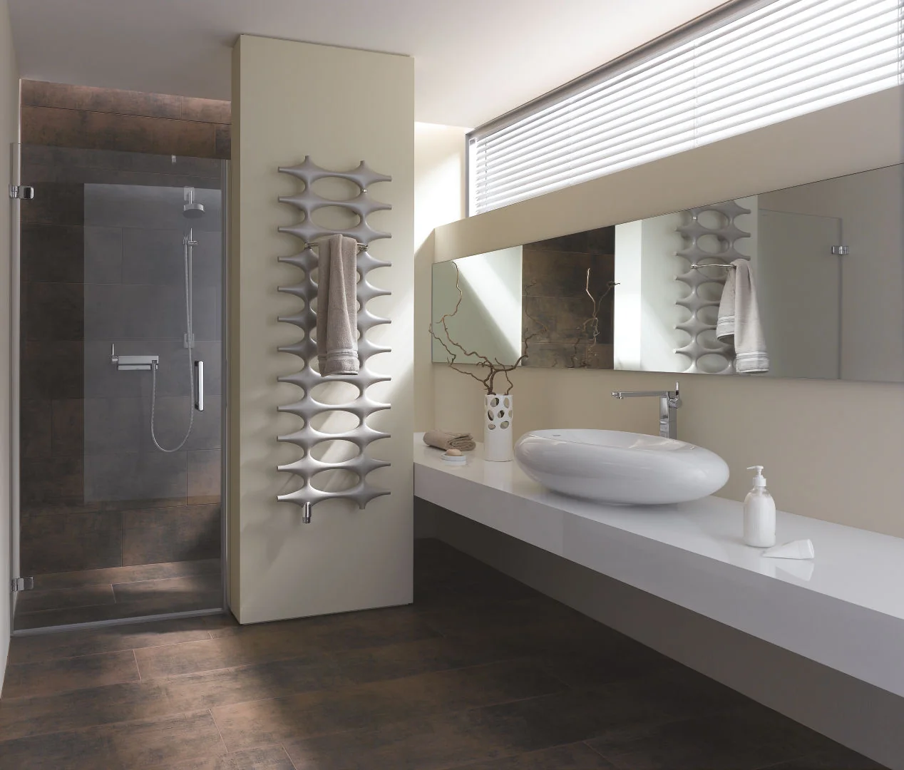 Kermi Design-Heizkörper „Ideos®-V“ 50,8 × 113,3 cm in Anthracite Grey