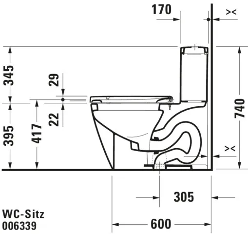 Duravit WC-Sitz „Starck 2“ 37,2 × 49 × 5,1 cm