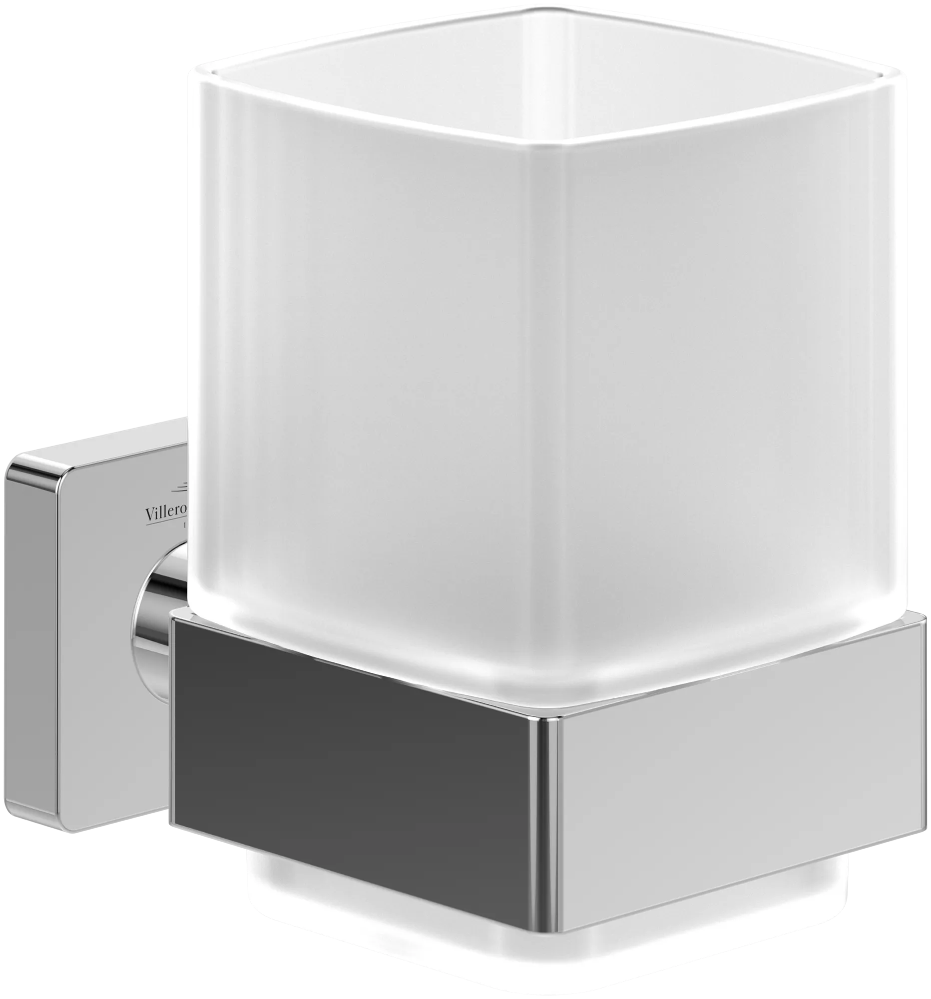 Villeroy & Boch Glas/Zahnbürstenhalter „Elements-Striking“ in chrom, Befestigung verdeckt Villeroy & Boch Glas/Zahnbürstenhalter „Elements-Striking“ in chrom, Befestigung verdeckt