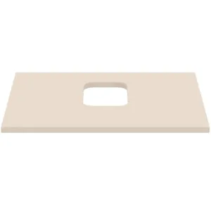 Waschtischplatte i.life B mittiger Ausschnitt für eine Schale 602x507x18mm Weiß matt