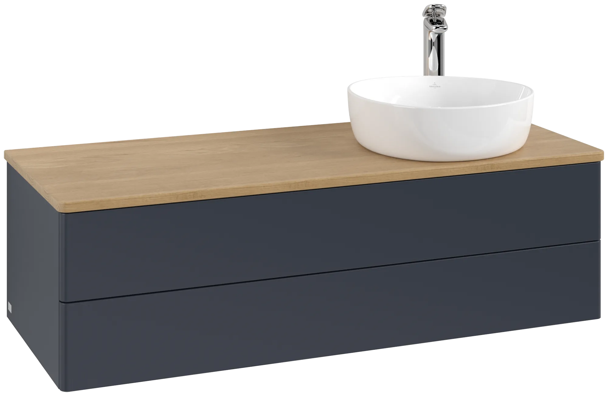 Villeroy & Boch Antao Waschbeckenunterschrank K23_5, 1200x360x500mm, Midnight Blue Matt Lacquer / Honey Oak