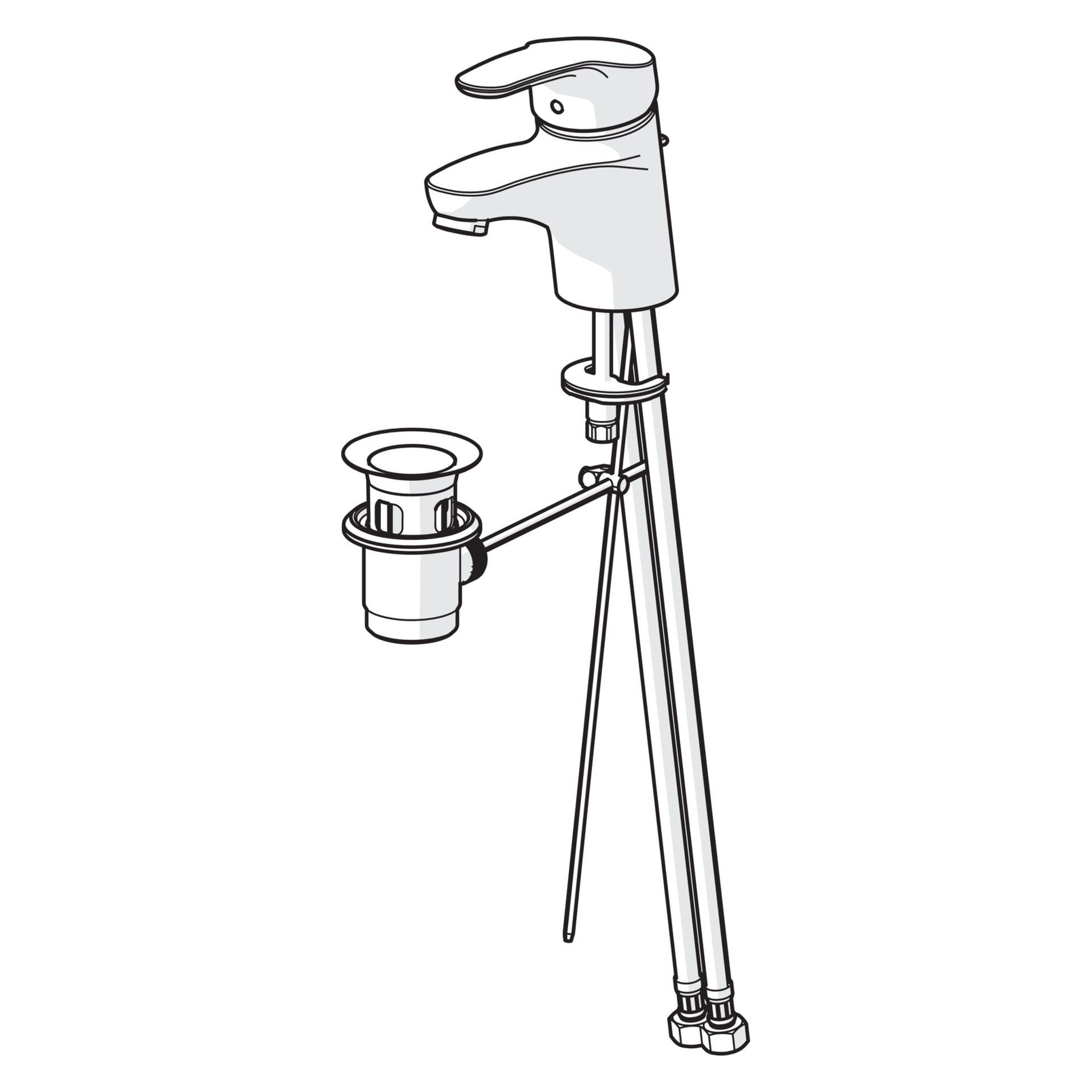 Einhand-Waschtischarmatur „Mix“ Ausladung 127 mm in Chrom Einhand-Waschtischarmatur „Mix“ Ausladung 127 mm in Chrom