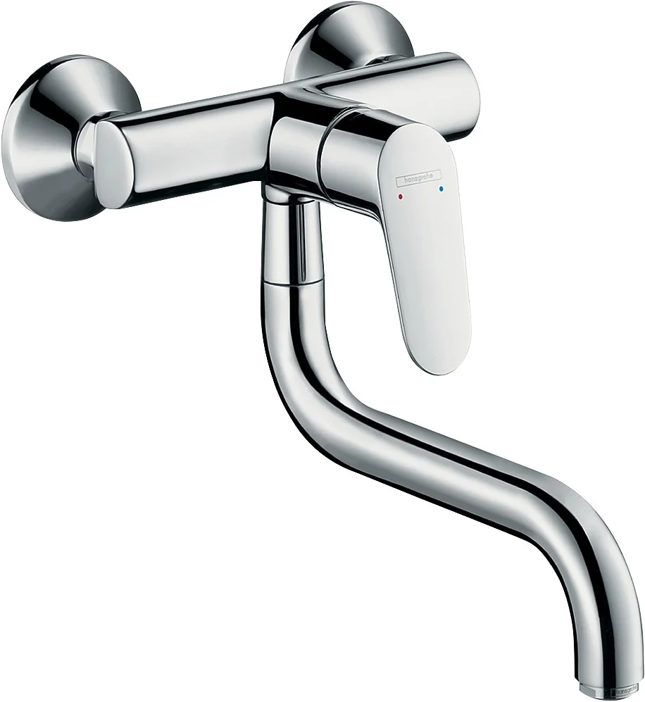 Hansgrohe Focus M41 Einhebel-Küchenmischer, Wandmontage Lowspout, 1-Jet, Chrom Hansgrohe Focus M41 Einhebel-Küchenmischer, Wandmontage Lowspout, 1-Jet, Chrom