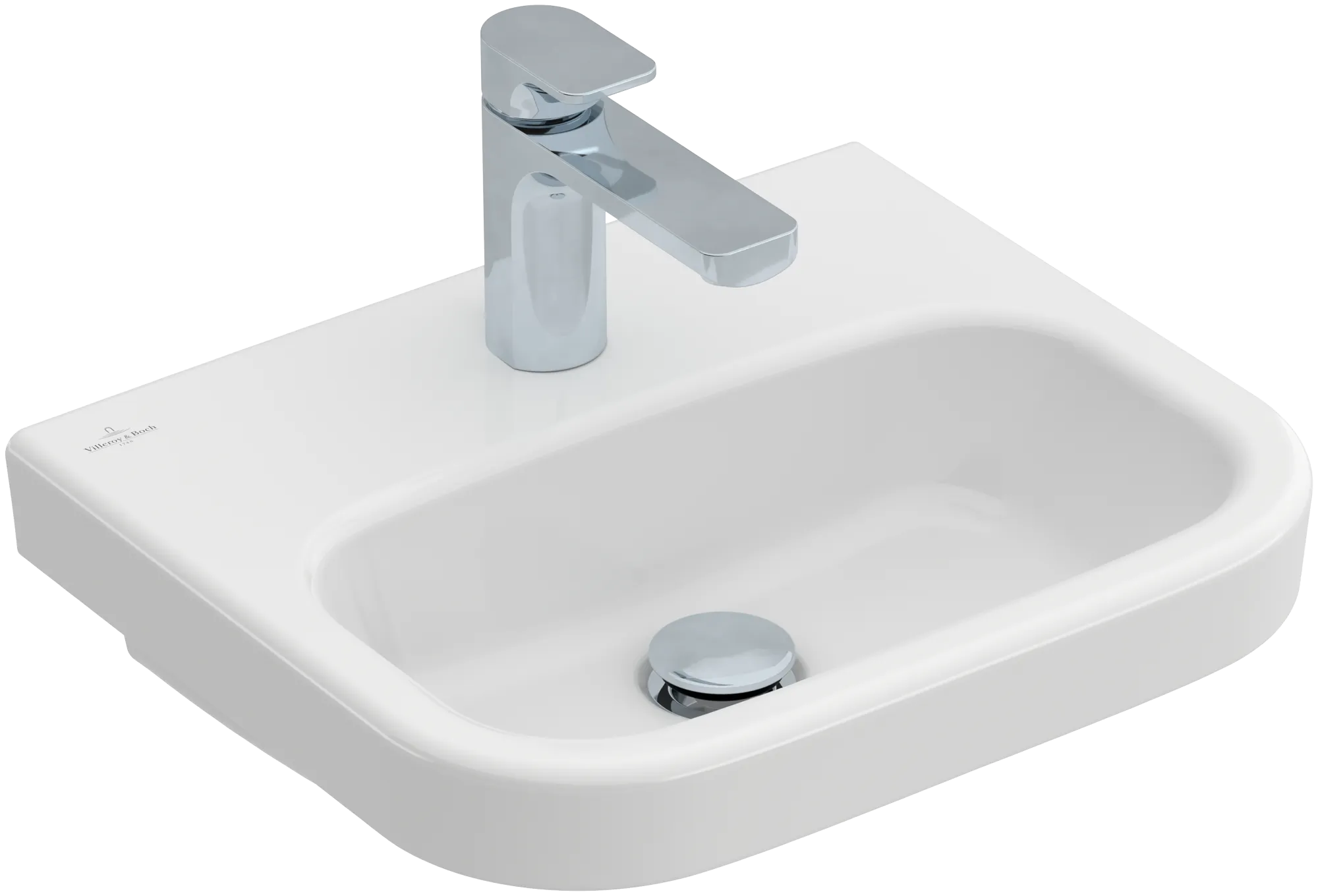 Villeroy & Boch Architectura Handwaschbecken 450x380mm re-eckig 1HL. o. ÜL. Weiß Alpin Becken: mittig / Größe: 45 × 38 cm / Hahnlochbohrung: mit 1×1 Hahnlochbohrung / Oberflächenveredelung: ohne Oberflächenveredelung / Überlauf: ohne Überlauf