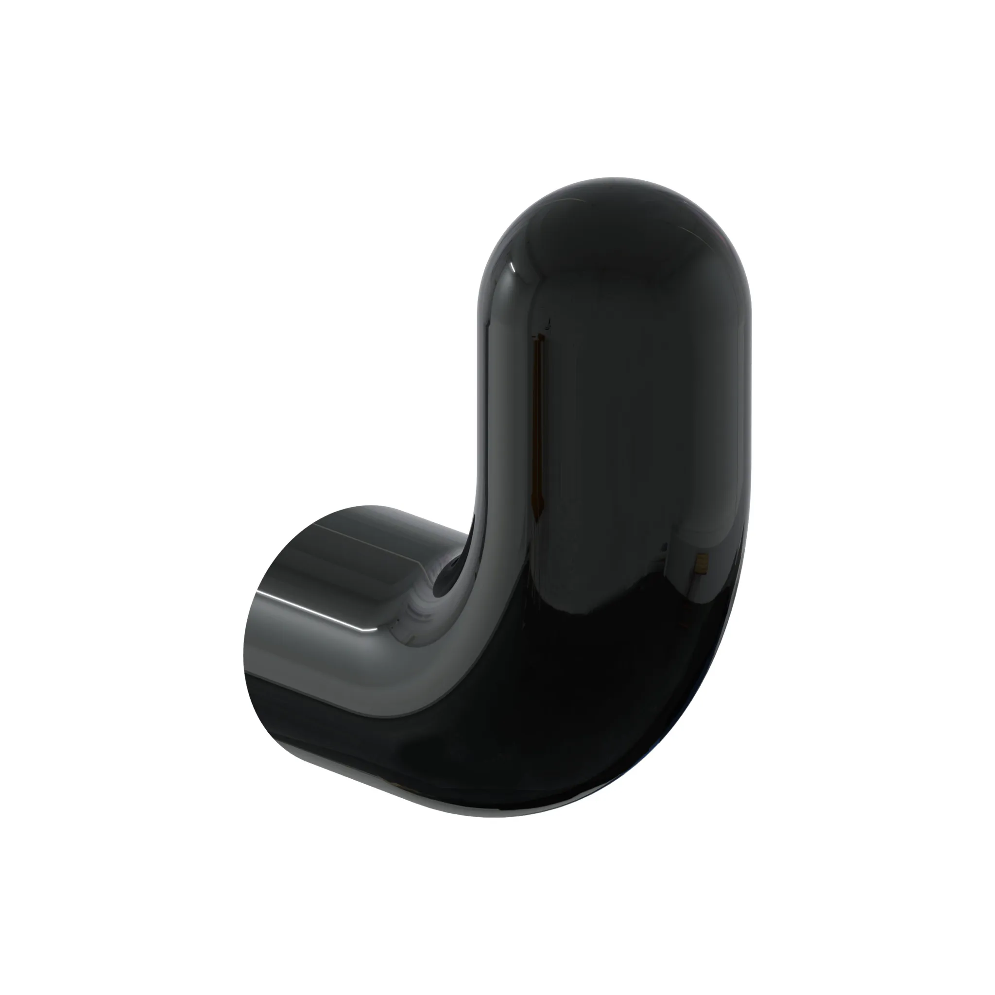 Liquid Handtuchhaken Wandmontage Ausladung 8 cm Schwarz Hochglanz