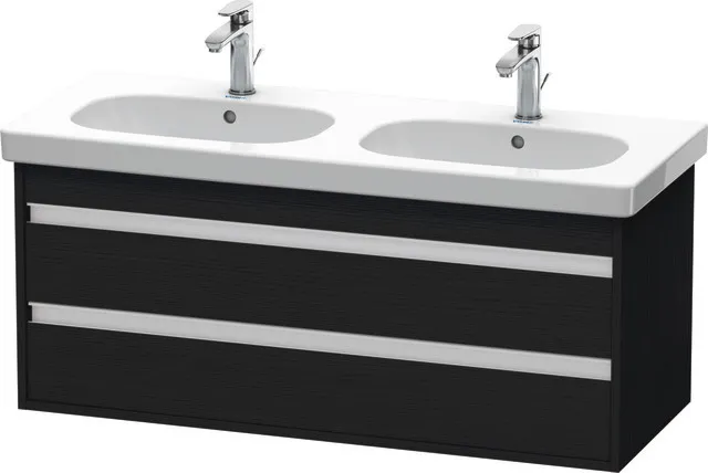 Duravit Waschtischunterschrank wandhängend „Ketho“ 115 × 48 × 45,5 cm Eiche Schwarz Duravit Waschtischunterschrank wandhängend „Ketho“ 115 × 48 × 45,5 cm Eiche Schwarz