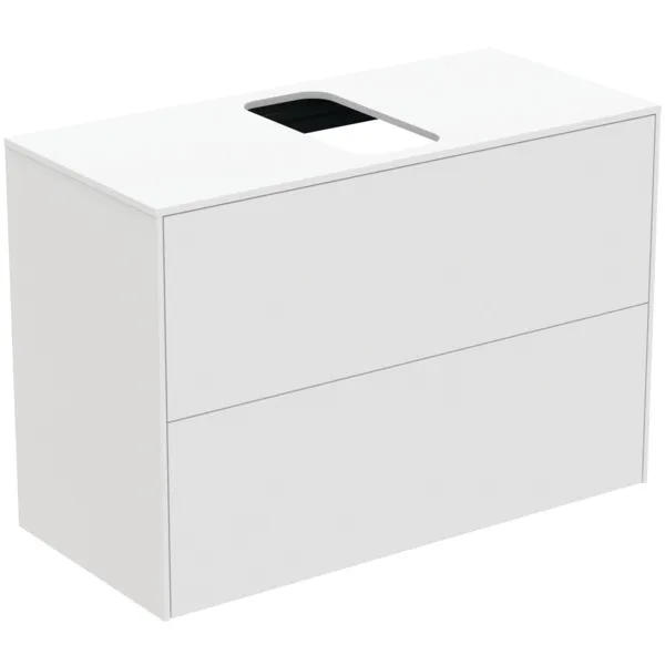 Ideal Standard Waschtischunterschrank „Conca“ 80,2 × 55 × 37,3 cm Weiß matt lackiert Ideal Standard Waschtischunterschrank „Conca“ 80,2 × 55 × 37,3 cm Weiß matt lackiert