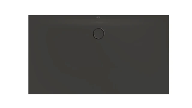 Bette rechteck Duschwanne „BetteFloor Side“ 1600 × 900 mm mit BetteAntirutsch Pro, ohne Oberflächenveredelung, mit Minimum-Wannenträger, in Anthracite