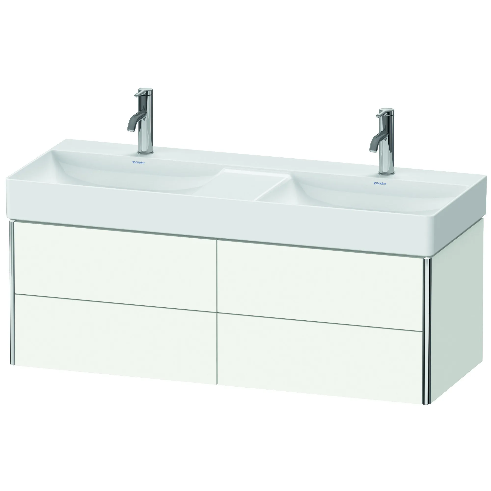 Duravit Waschtischunterschrank wandhängend „XSquare“ 118,4 × 39,7 × 46 cm Weiß Seidenmatt