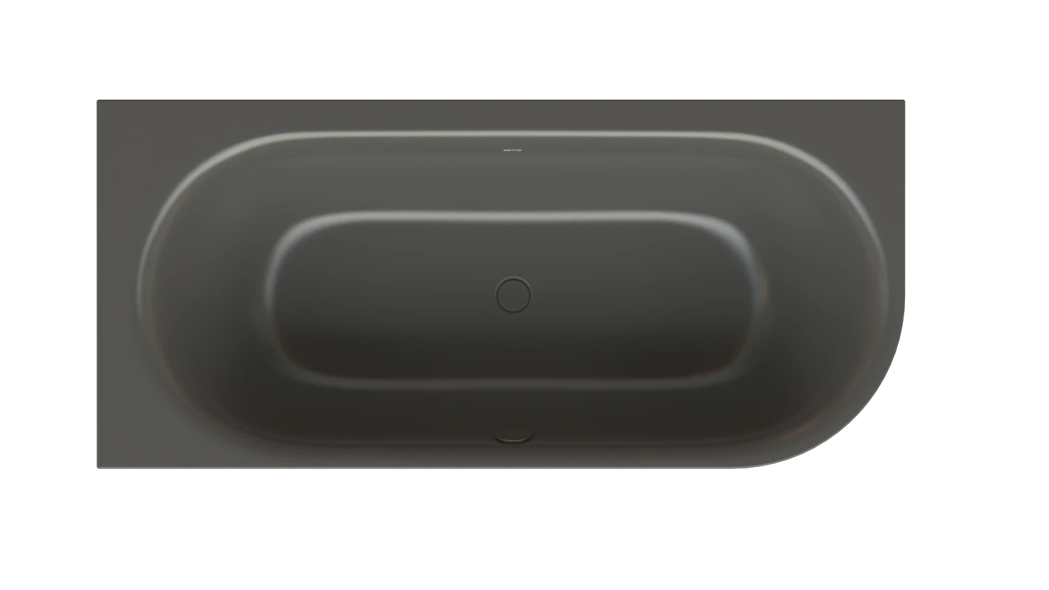 Bette oval Badewanne „BetteLux Oval IV Silhouette“ 175 × 80 cm in Anthracite
