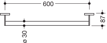 HEWI Haltegriff „System 900“ in Schwarz tiefmatt