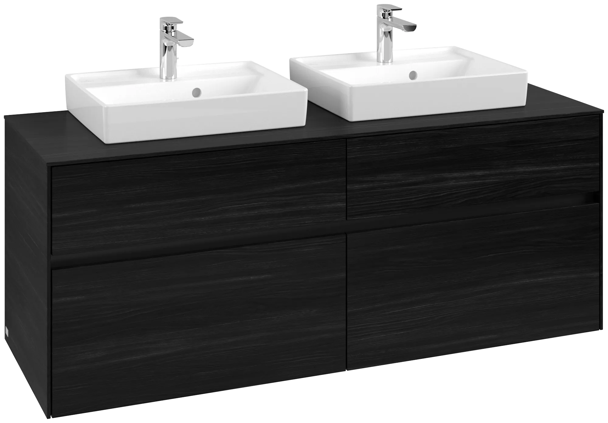 Villeroy & Boch Collaro Waschbeckenunterschrank C076B0, 1400 x 548 x 500 mm, Black Oak