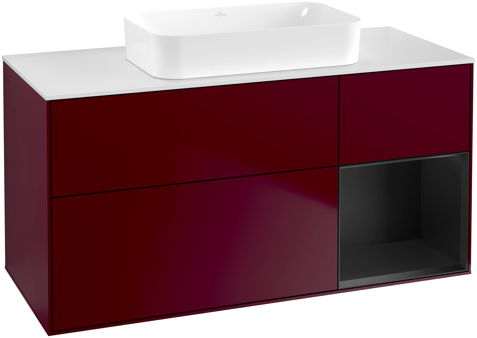 Villeroy & Boch Finion Waschbeckenunterschrank F71, 1200x603x501mm, mit Beleuchtung