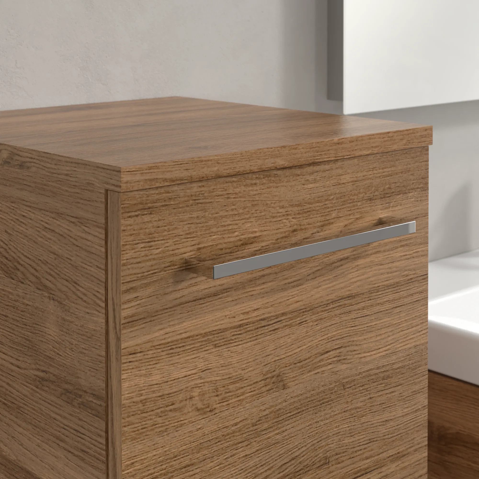 Villeroy & Boch Seitenschrank „Avento“ 35 × 89 × 37,3 × 37,3 cm in #Farbe#, Kansas Oak,, Anschlag links, Soft Closing, 1 Tür