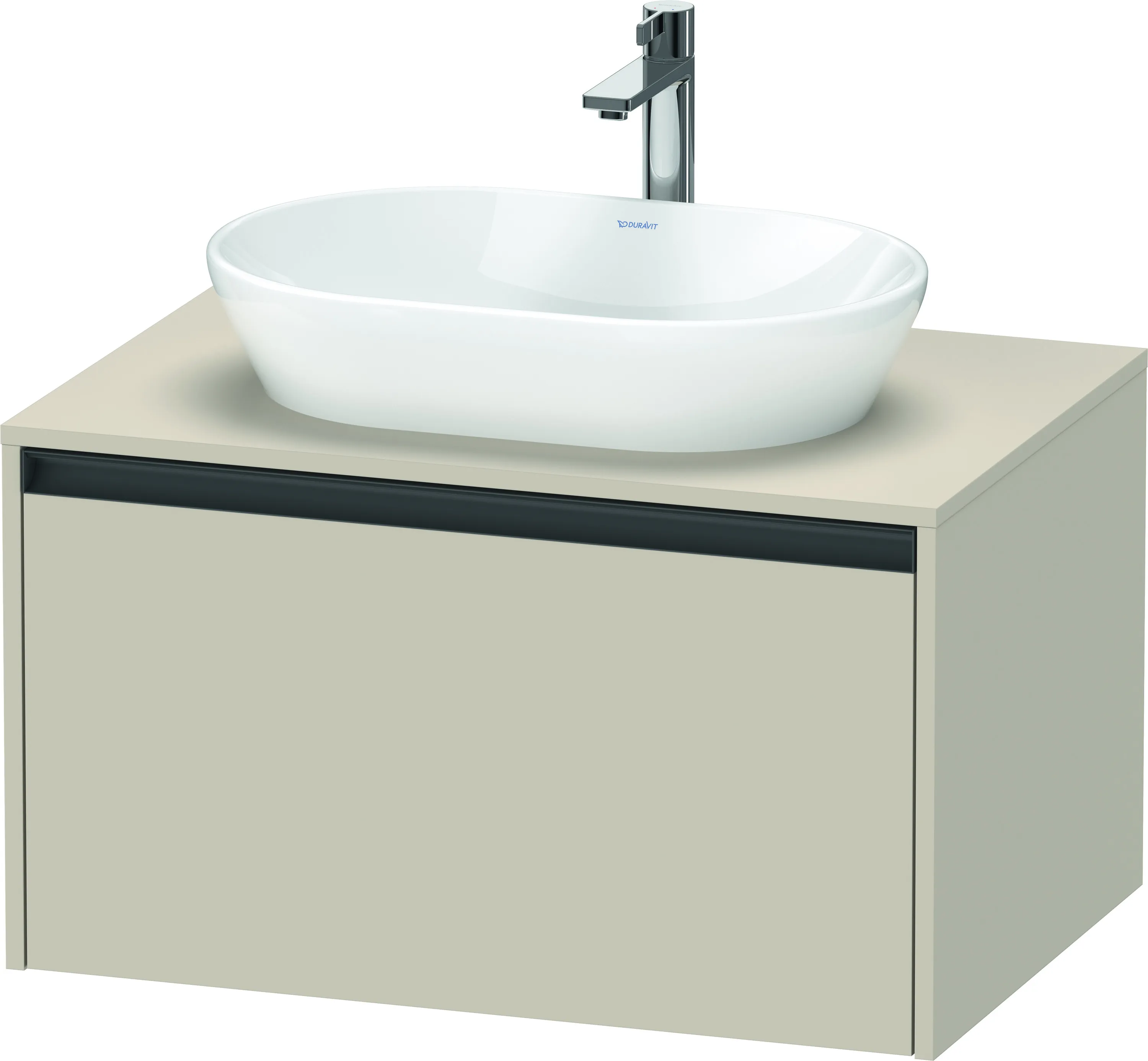 Duravit Waschtischunterschrank wandhängend „Ketho.2“ 80 × 45,9 × 55 cm Taupe Supermatt