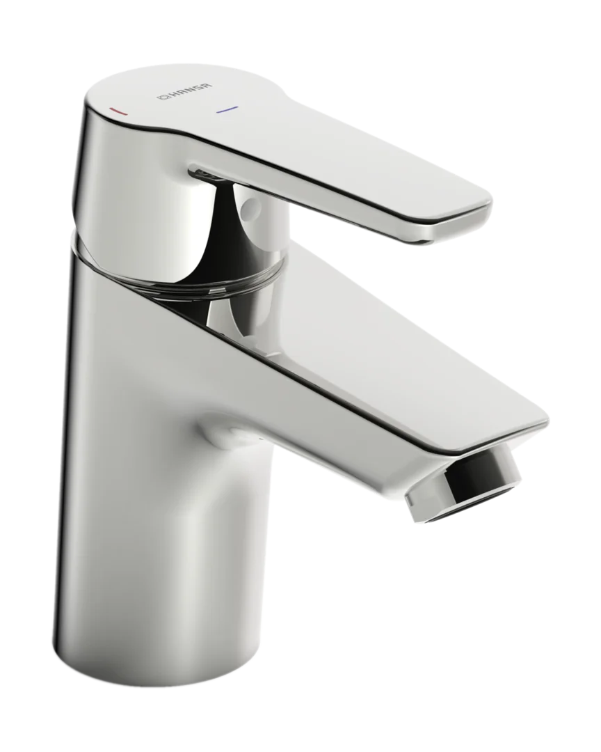 HansaPOLO Waschtischarmatur HansaPOLO ECO 5142, Standmontage, Einhebelmischer, Chrom, DN15