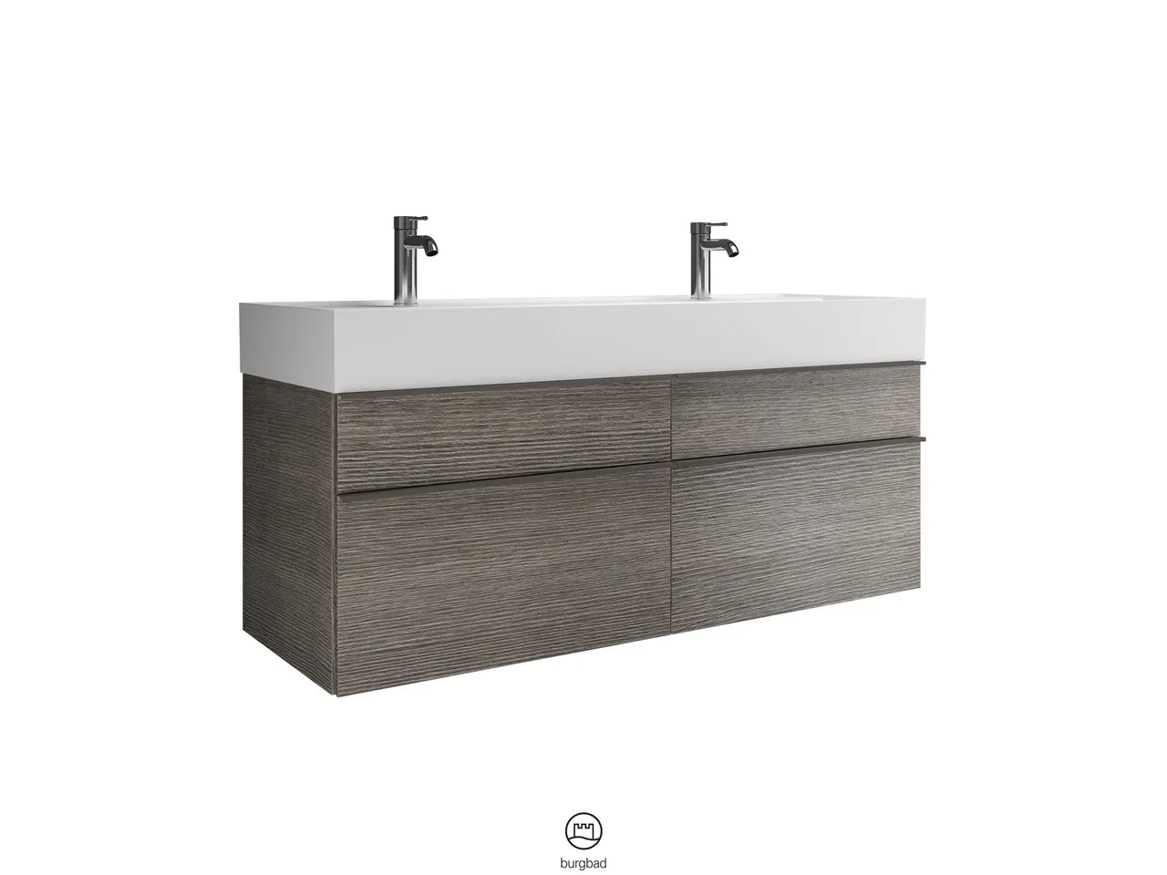 burgbad Yumo PG2 Mineralguss-Waschtisch inkl. WTU SFKO132 burgbad Yumo PG2 Mineralguss-Waschtisch inkl. WTU SFKO132