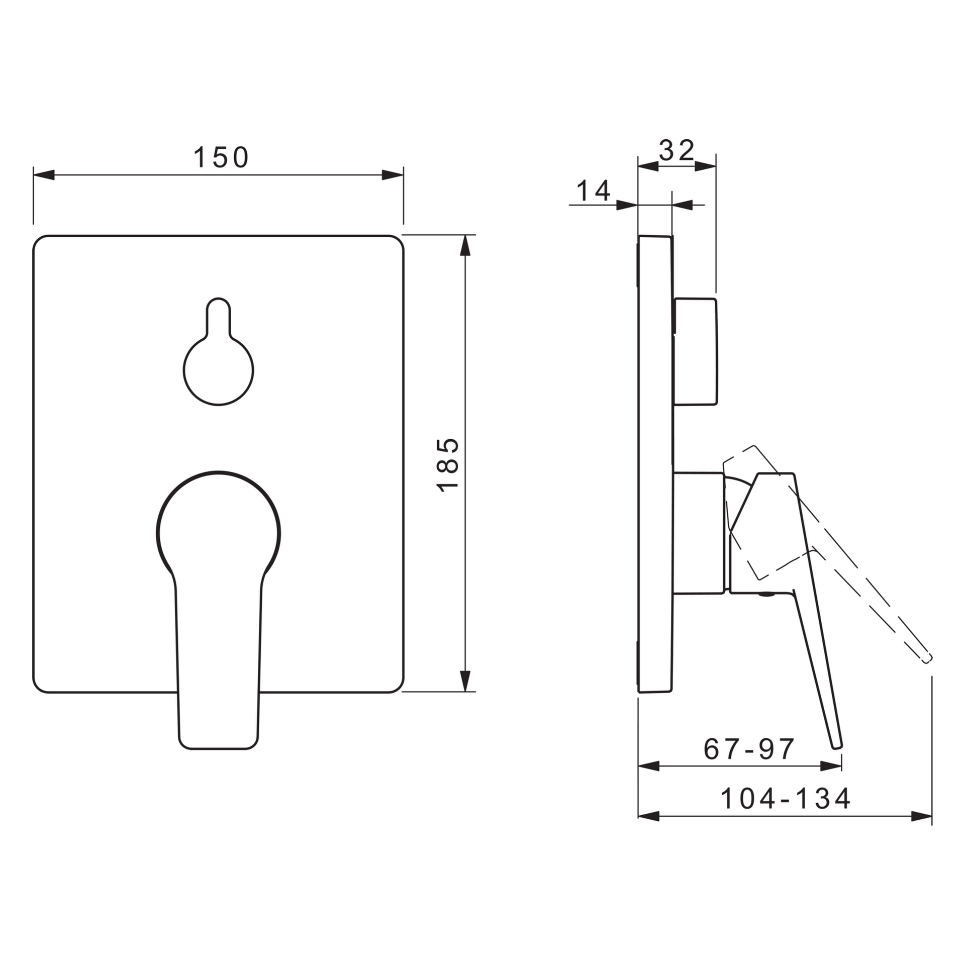 HansaTWIST Wannen- und Brausearmatur Einhebelmischer Fertigmontageset für Wanne/Brause HansaTWIST 8984 Rosette eckig Chrom HansaTWIST Wannen- und Brausearmatur Einhebelmischer Fertigmontageset für Wanne/Brause HansaTWIST 8984 Rosette eckig Chrom
