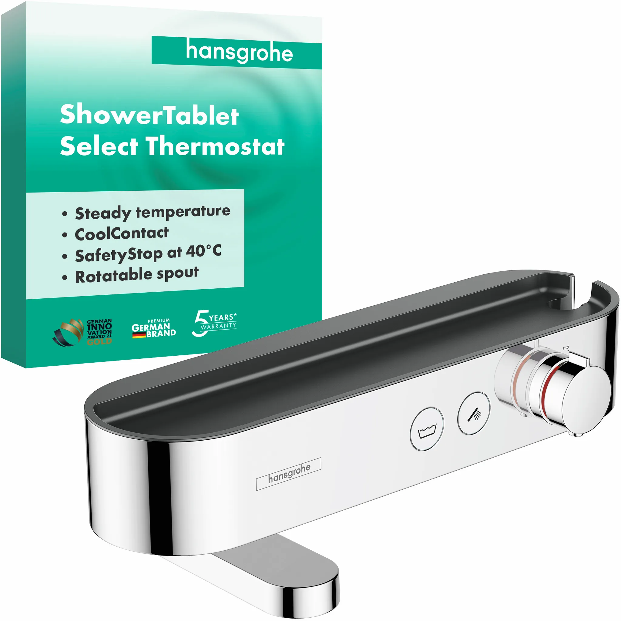 Hansgrohe ShowerTablet Select Wannenthermostat 400 Aufputz, Chrom Hansgrohe ShowerTablet Select Wannenthermostat 400 Aufputz, Chrom
