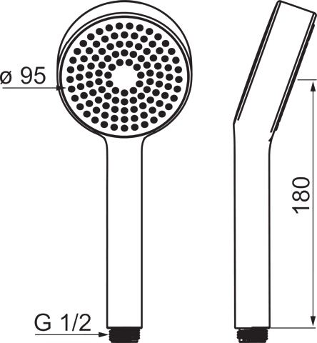 HA Handbrause HANSABASICJET 4461 1-strahlig Chrom