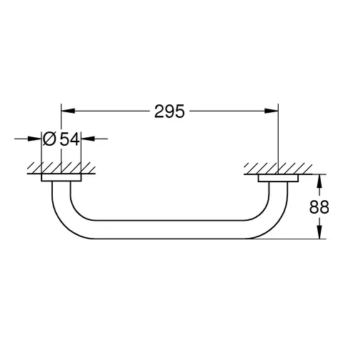 Wannengriff Essentials 40421_1, 349 mm, chrom Wannengriff Essentials 40421_1, 349 mm, chrom
