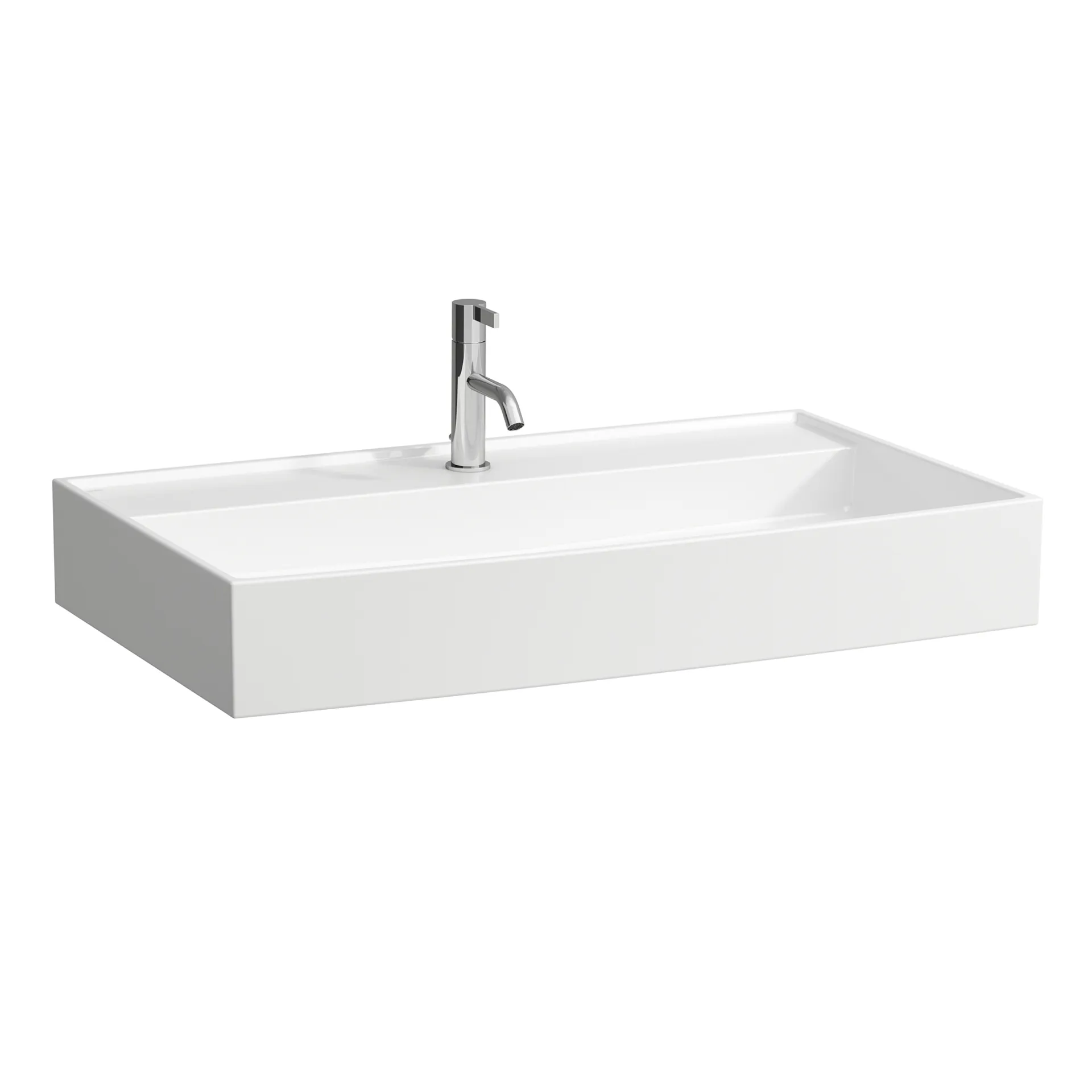 Waschtisch Kartell • 460x800x145 1 Hahnloch mit Überlauf Standardablauf weiß Waschtisch Kartell • 460x800x145 1 Hahnloch mit Überlauf Standardablauf weiß