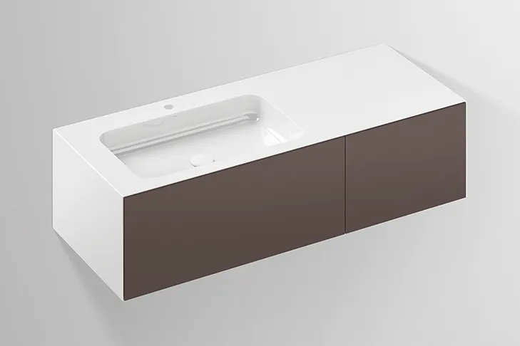 Alape Waschplatz Folio7 5158813 Lack seidenmatt Schattenerde