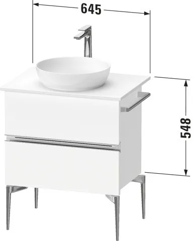 Duravit Waschtischunterschrank „Sivida“ 64,5 × 54,8 × 47,5 cm Duravit Waschtischunterschrank „Sivida“ 64,5 × 54,8 × 47,5 cm