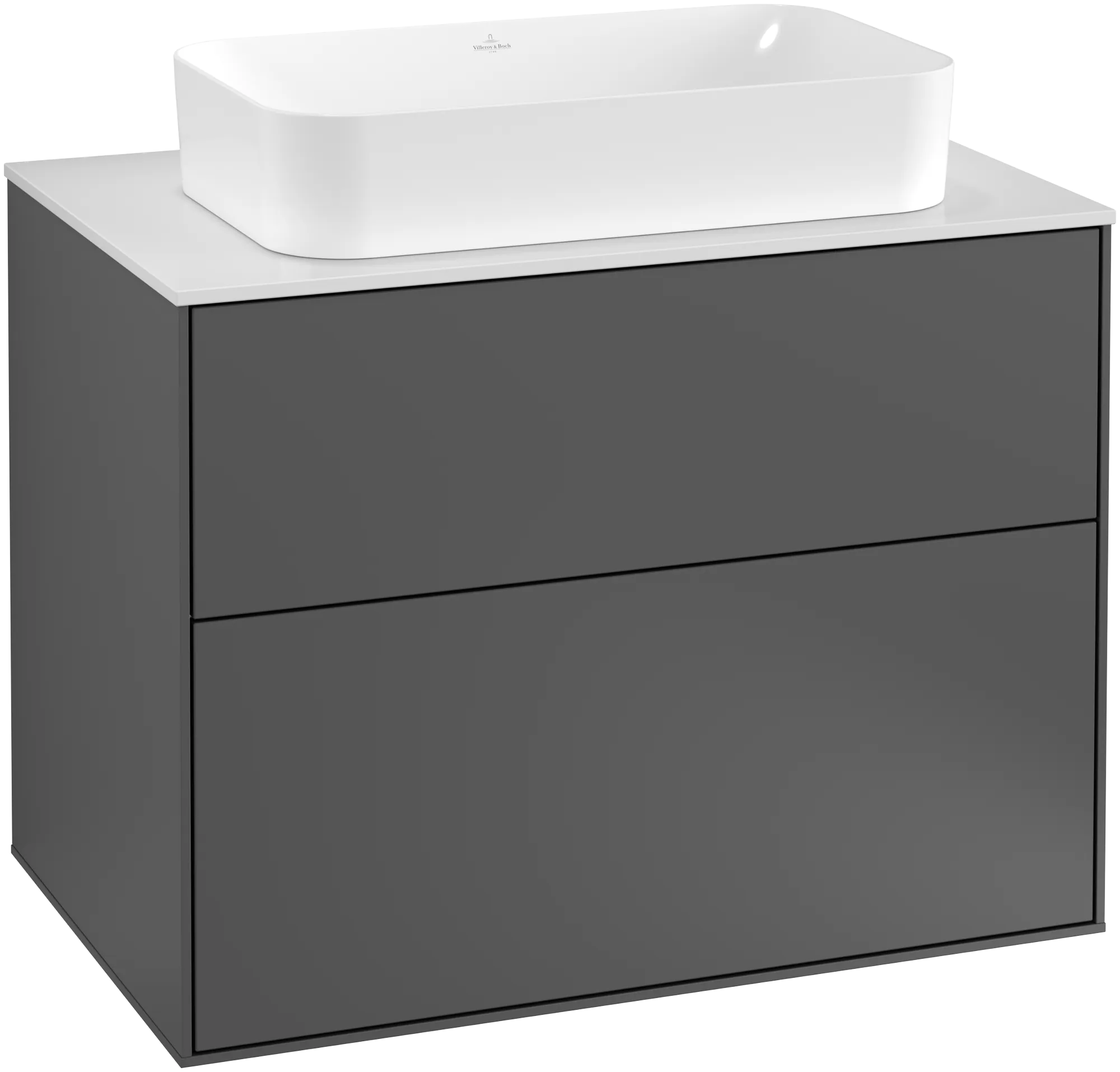 Villeroy & Boch Waschbeckenunterschrank Finion G22100 Anthracite Matt Lacquer, 800x603x501 mm, mit Beleuchtung und Push-to-open Funktion