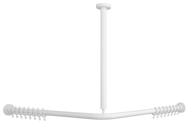 Villeroy & Boch Duschvorhangstange „ViCare Funktion“ 90 × 90 cm in weiß