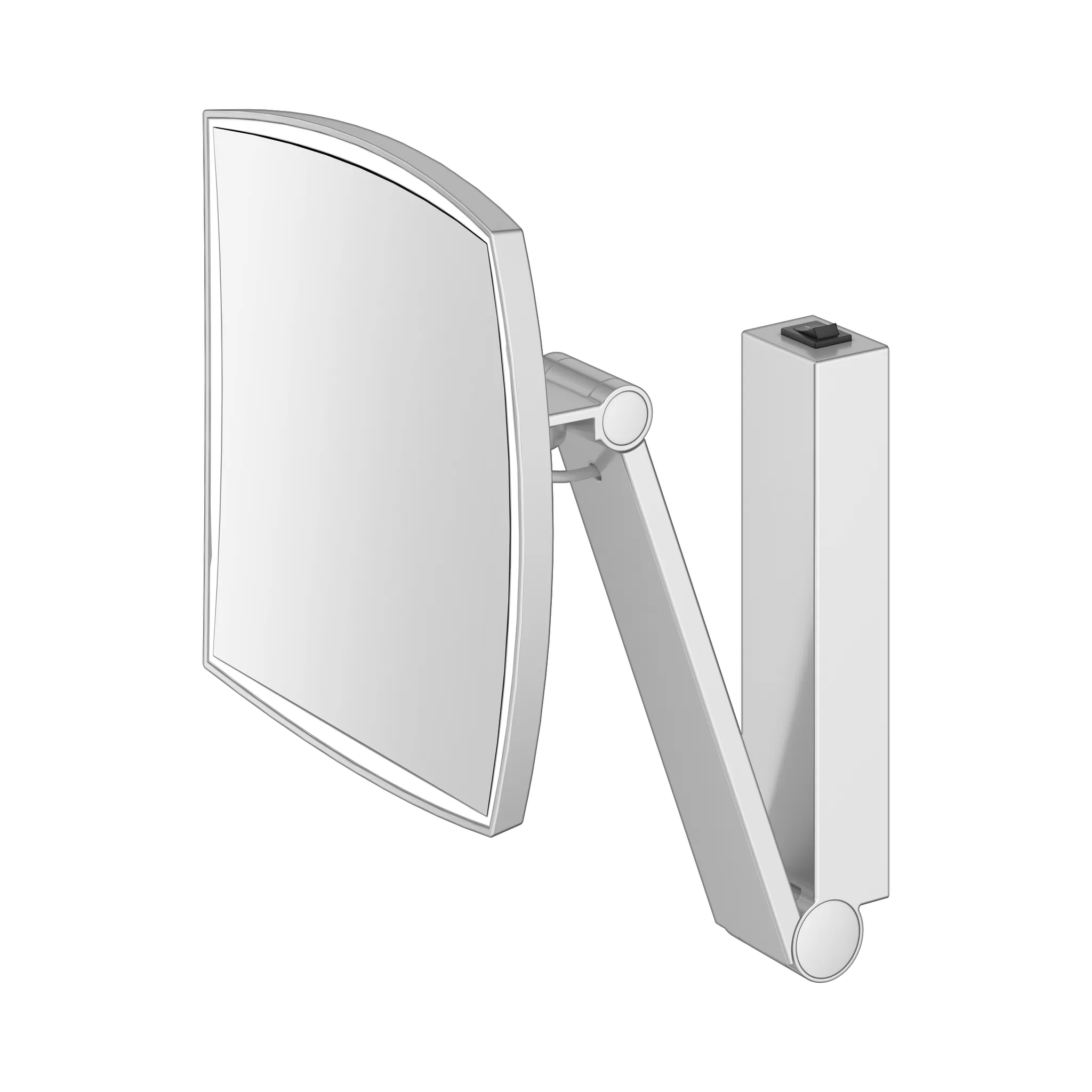 KEUCO Kosmetikspiegel iLook_move beleuchtet mit Wippschalter, eckig/beleuchtet mit Wippschalter Aluminium-finish KEUCO Kosmetikspiegel iLook_move beleuchtet mit Wippschalter, eckig/beleuchtet mit Wippschalter Aluminium-finish