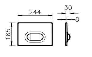 Sento Kids WC-Betätigungsplatte für 1?Mengen?Spülung Weiß/Blau