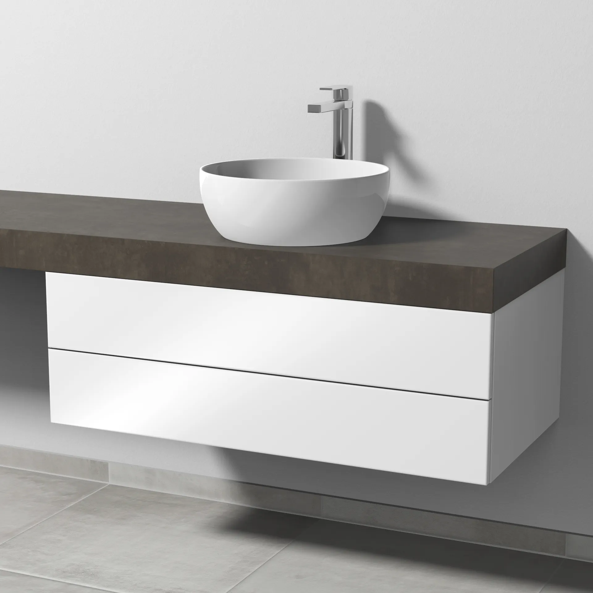 Sanipa Waschtischunterschrank „2morrow“ 1000 × 340 × 520 mm in Weiß (glanz)