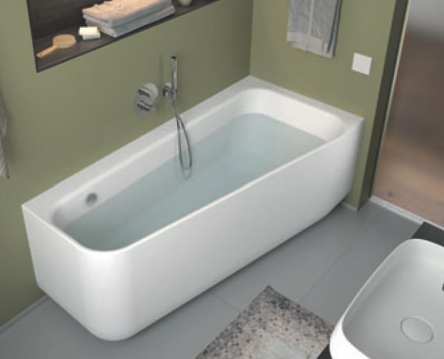 repaBAD Badewanne „Seed F“ freistehend eck 1600 mm, Fußablauf, links in Weiß Matt repaBAD Badewanne „Seed F“ freistehend eck 1600 mm, Fußablauf, links in Weiß Matt