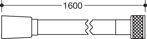 HEWI Brauseschlauch PG87, Weiß, L=1600 mm HEWI Brauseschlauch PG87, Weiß, L=1600 mm