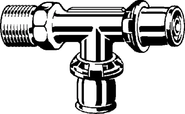 Viega „Sanfix P“ T-Stück mit 2 Muffen und Außengewinde 1/2″ × 16 mm × 16 mm Viega „Sanfix P“ T-Stück mit 2 Muffen und Außengewinde 1/2″ × 16 mm × 16 mm