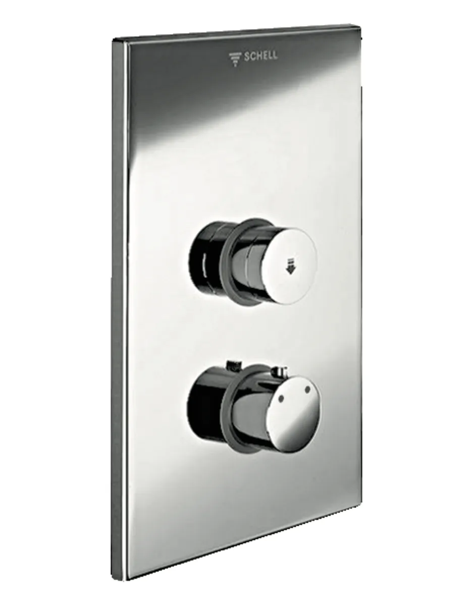 Unterputz-Dusche LINUS D-SC-T, Mischwasser, Thermostat, Frontplatte, Frontplatte chrom