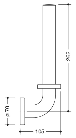 HEWI Reservetoilettenpapierhalter „Serie 801“ 7 × 10,5 × 29,7 cm