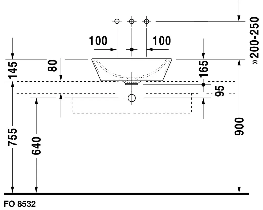 Aufsatzwaschtisch „Starck 1“, mit Überlauf Aufsatzwaschtisch „Starck 1“, mit Überlauf