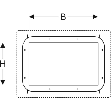 Geberit Vorwand-/Einbauelement für Bad-/Duscharmatur „GIS“ 300 × 500 × 160 mm