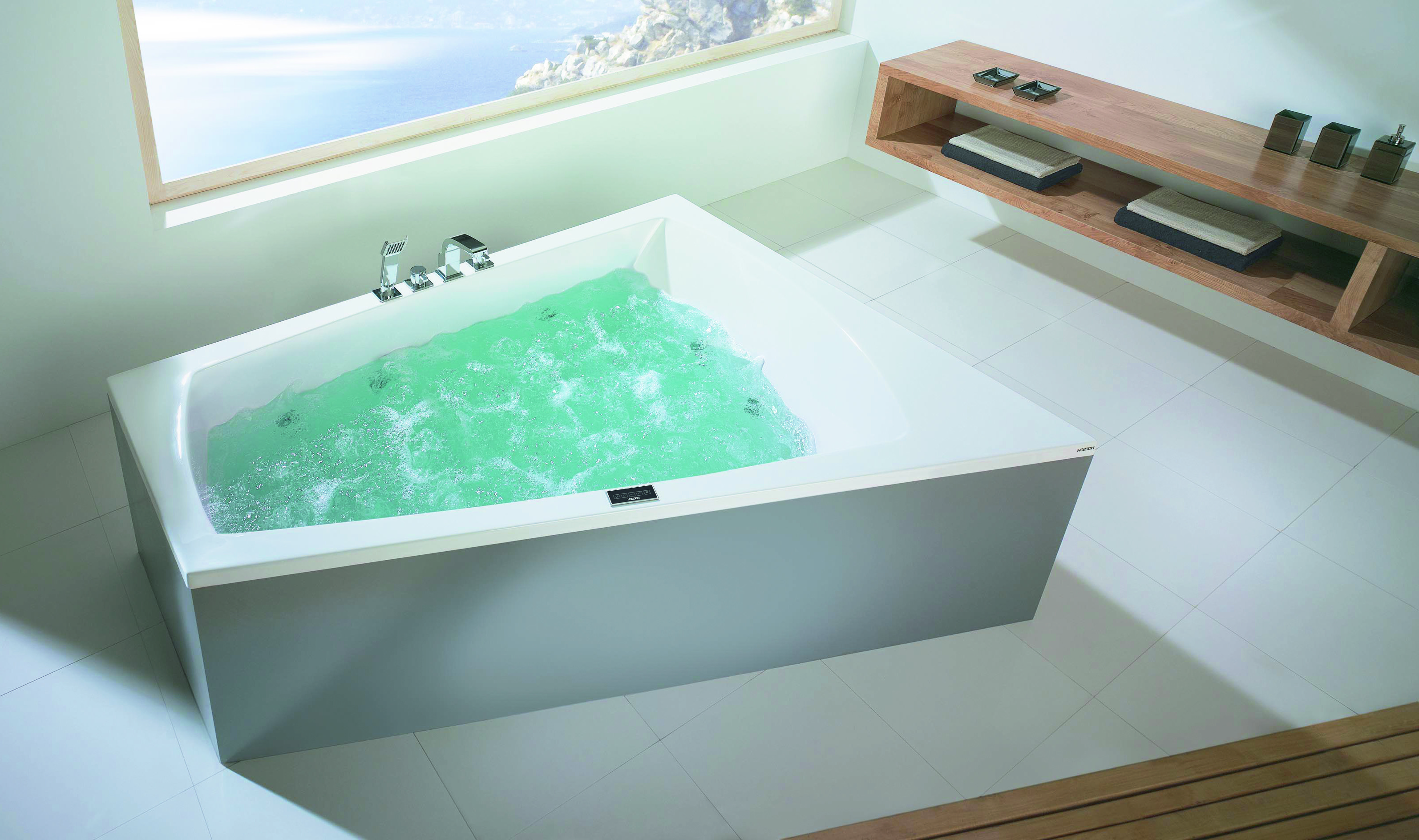 Hoesch Badewanne „Largo“ trapez 180 × 140 cm, rechts in 