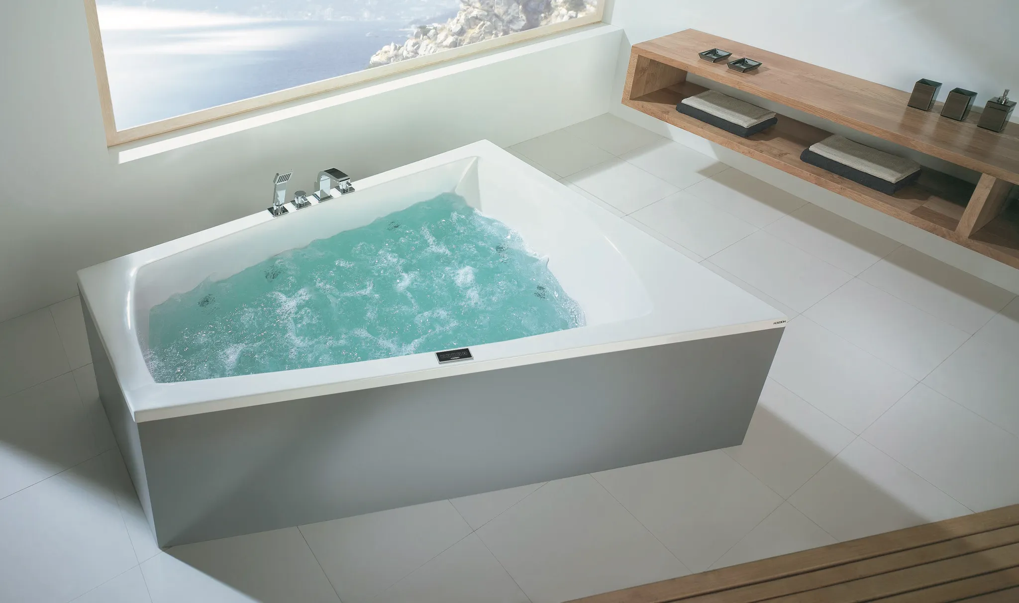 Hoesch Acryl-Badewanne Largo Trapez 1800x1400 rechts, weiß