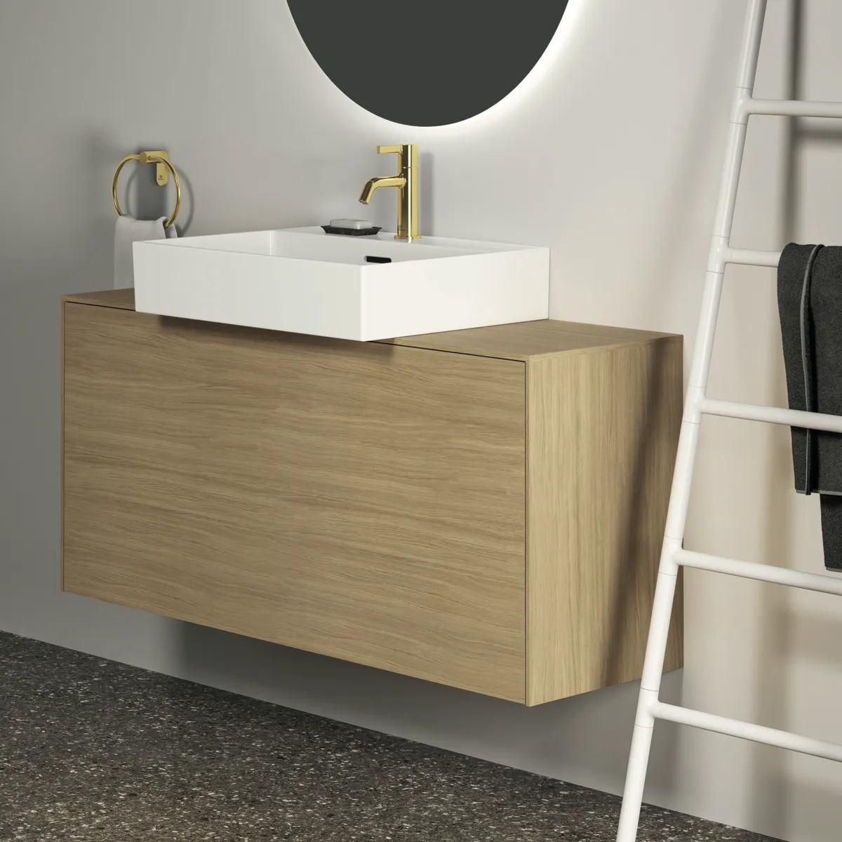 Ideal Standard Handtuchring Conca, rund, Brushed Gold